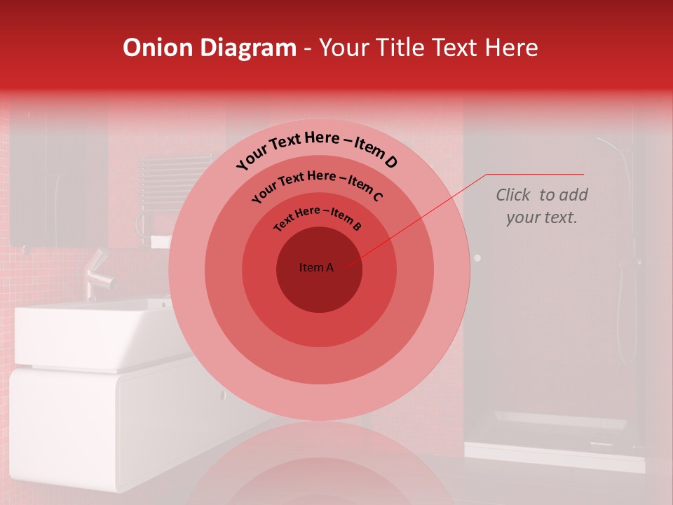 Red Bathroom PowerPoint Template