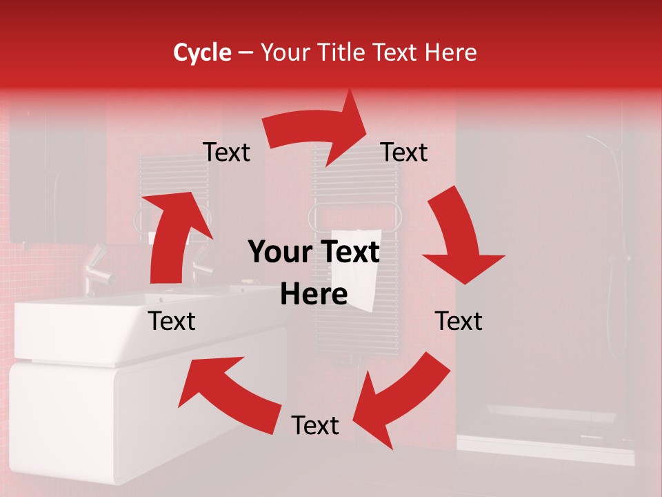 Red Bathroom PowerPoint Template