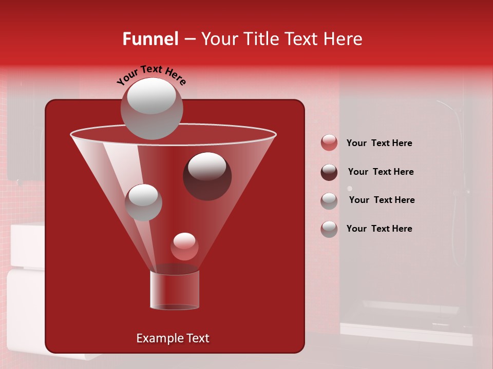Red Bathroom PowerPoint Template