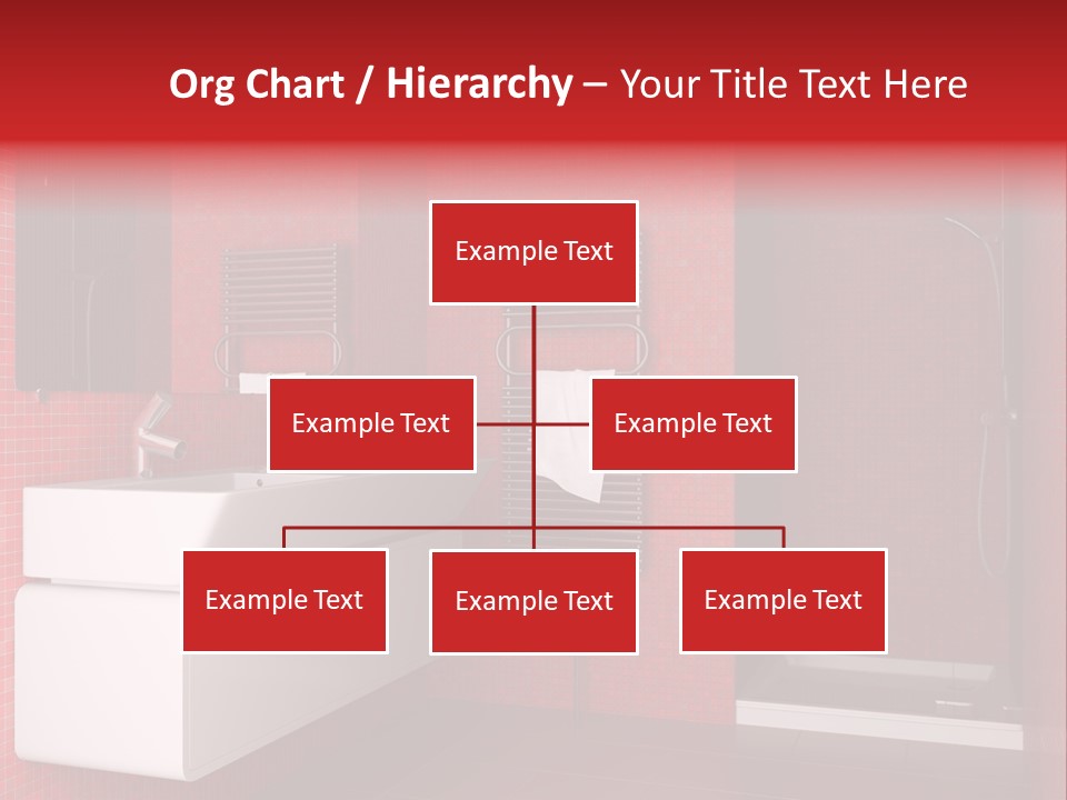 Red Bathroom PowerPoint Template