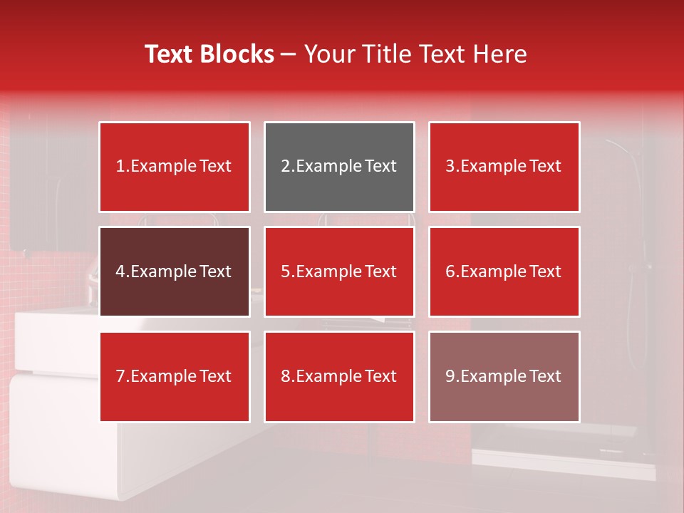 Red Bathroom PowerPoint Template