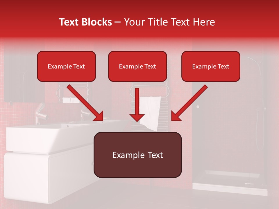Red Bathroom PowerPoint Template