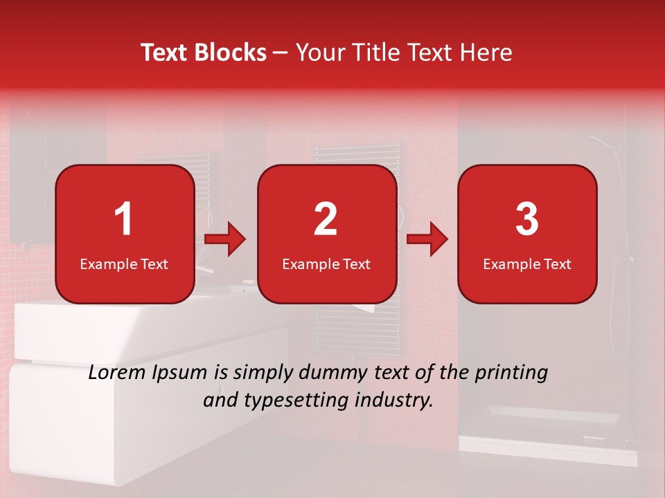 Red Bathroom PowerPoint Template