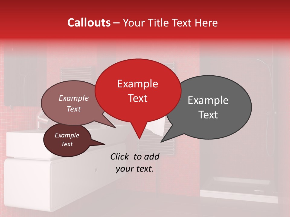 Red Bathroom PowerPoint Template