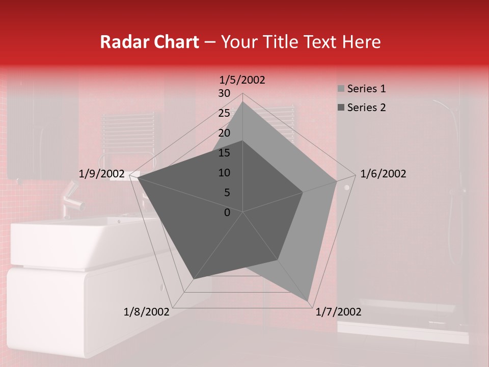 Red Bathroom PowerPoint Template