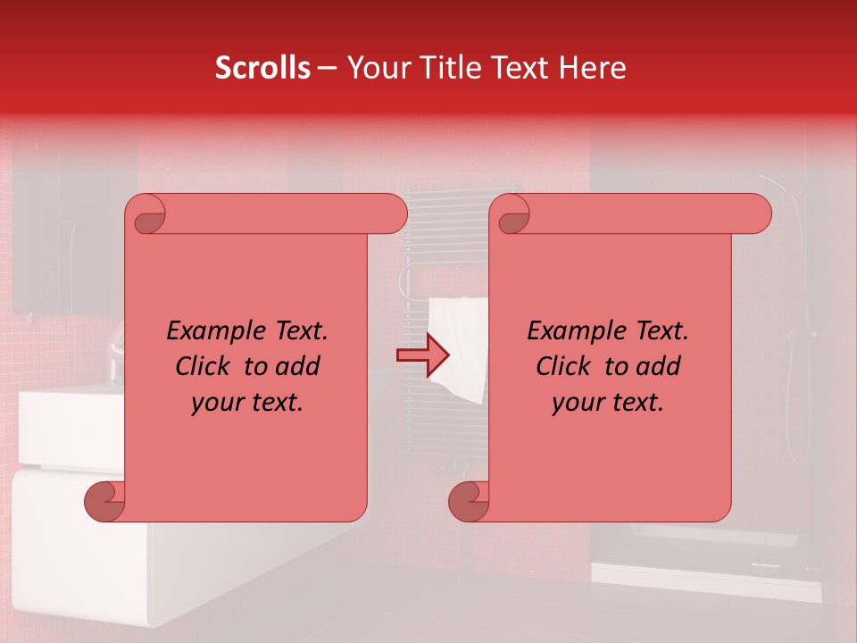 Red Bathroom PowerPoint Template