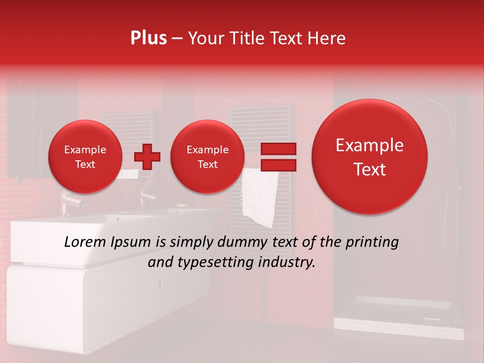 Red Bathroom PowerPoint Template