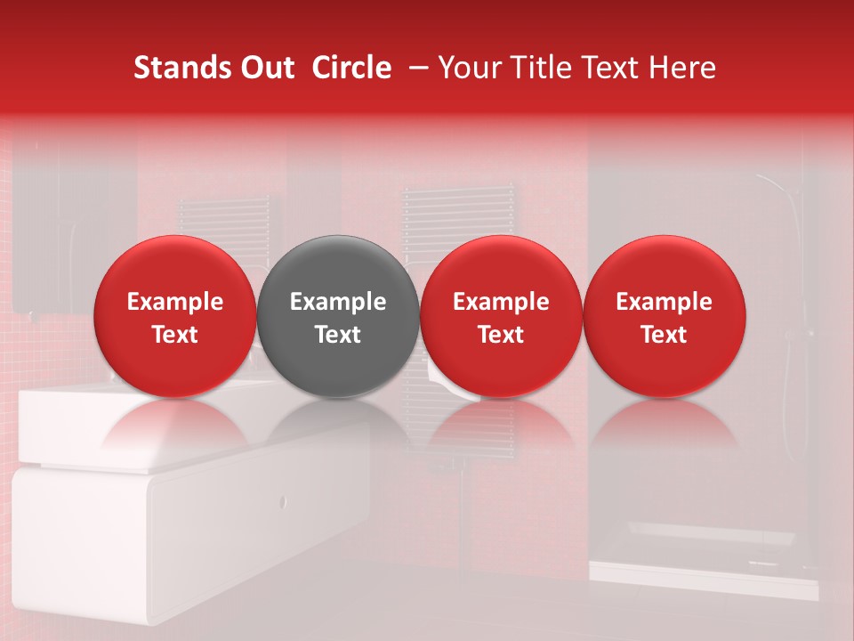 Red Bathroom PowerPoint Template