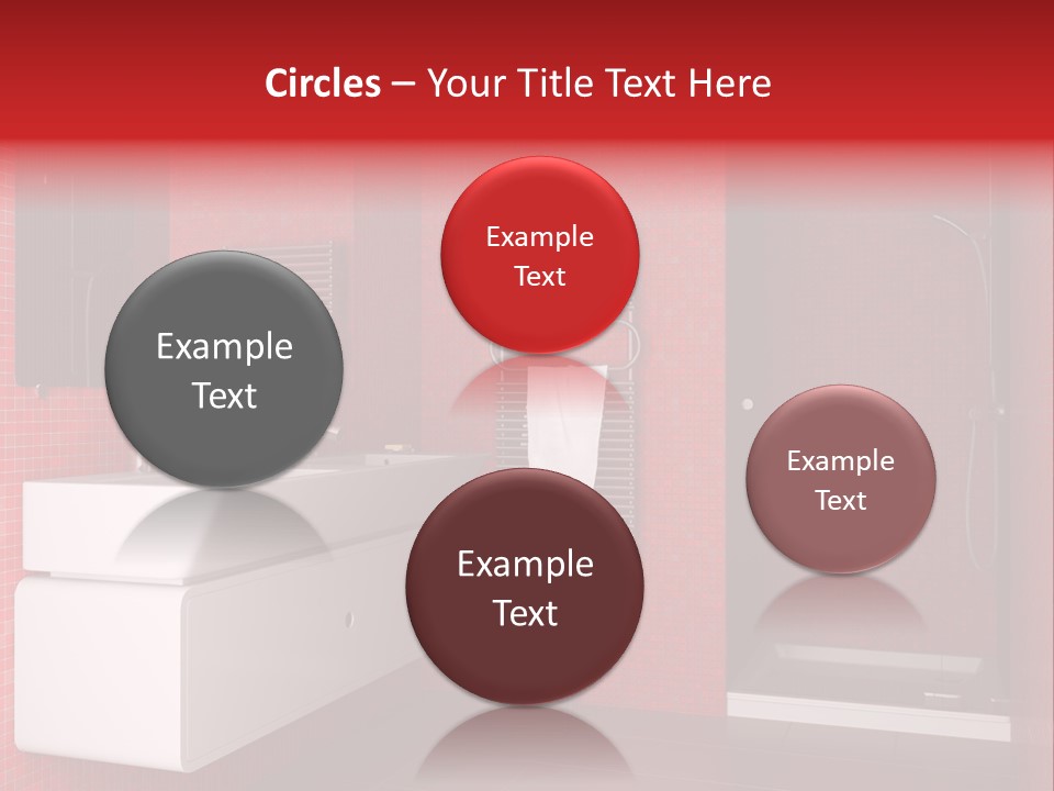 Red Bathroom PowerPoint Template