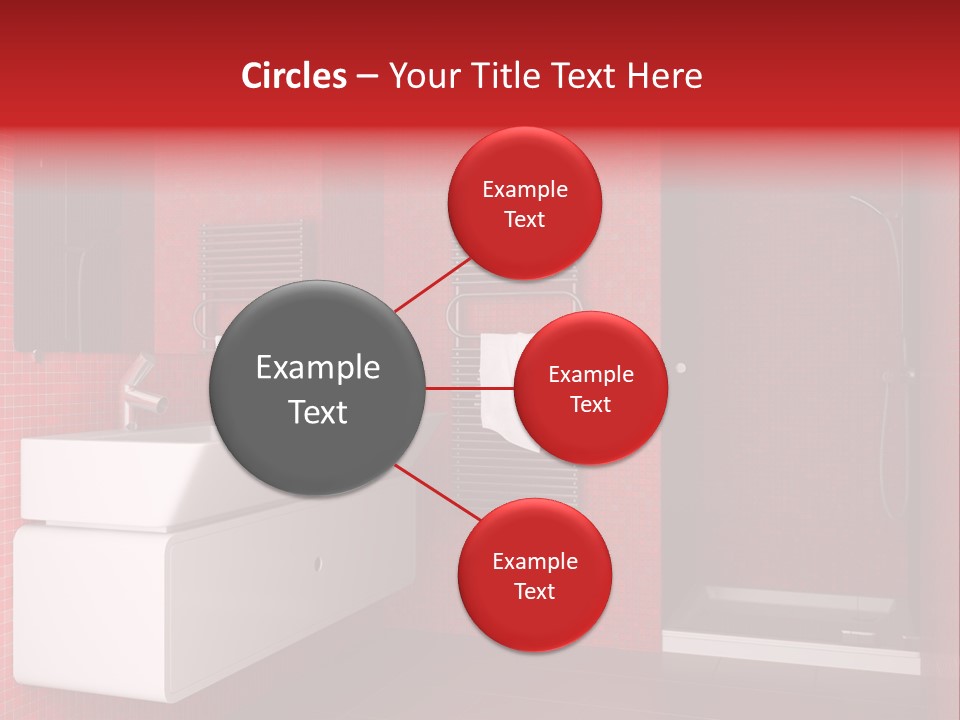 Red Bathroom PowerPoint Template
