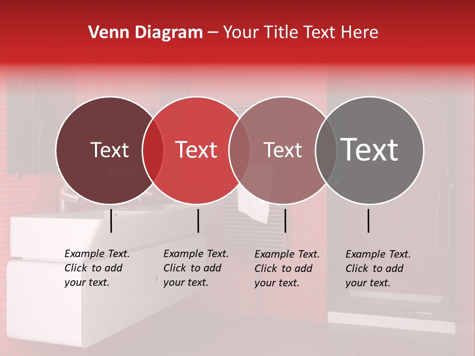 Red Bathroom PowerPoint Template