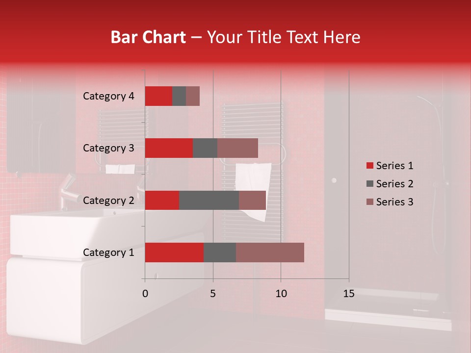 Red Bathroom PowerPoint Template