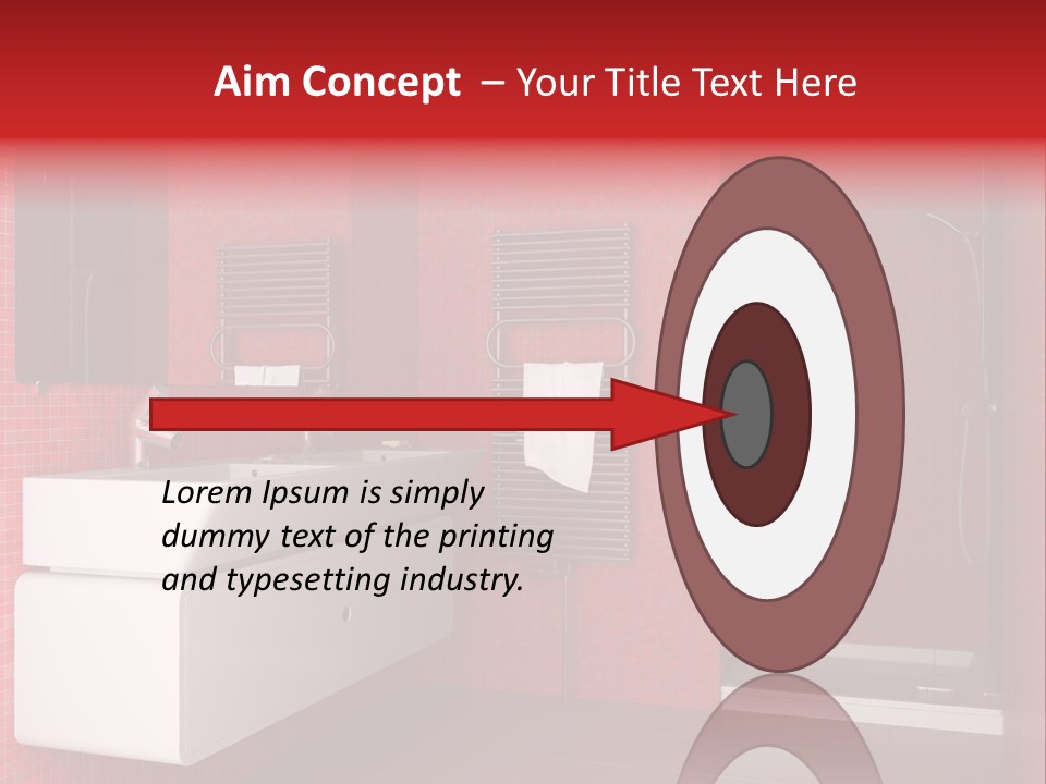 Red Bathroom PowerPoint Template