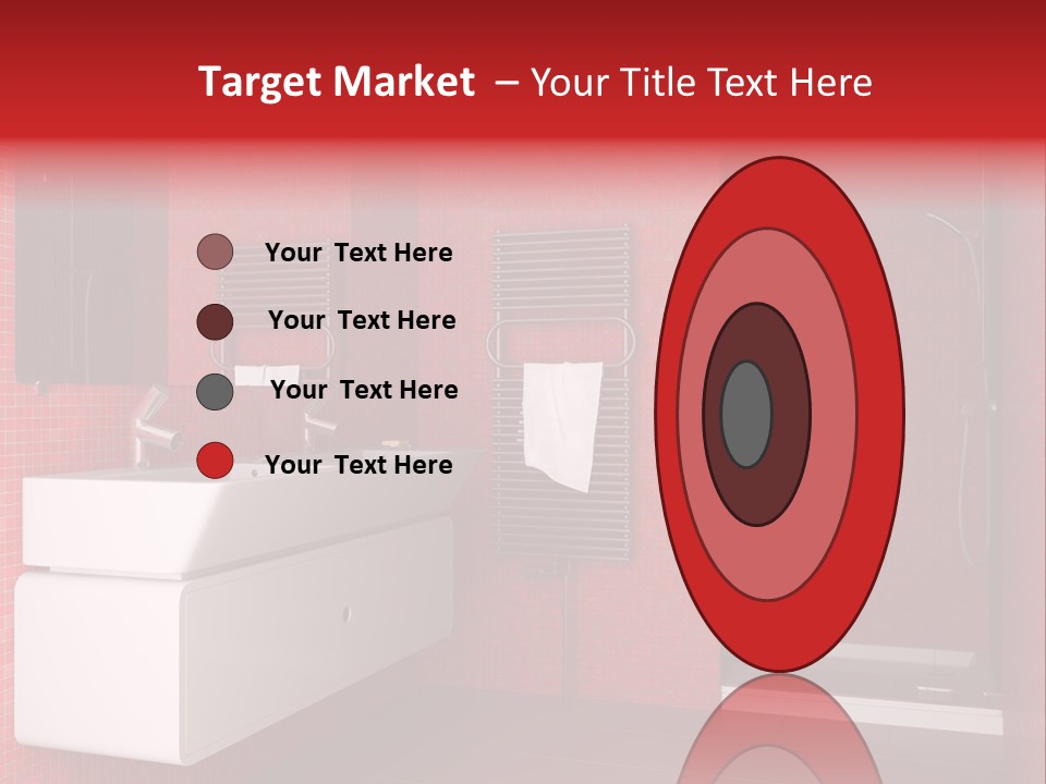 Red Bathroom PowerPoint Template