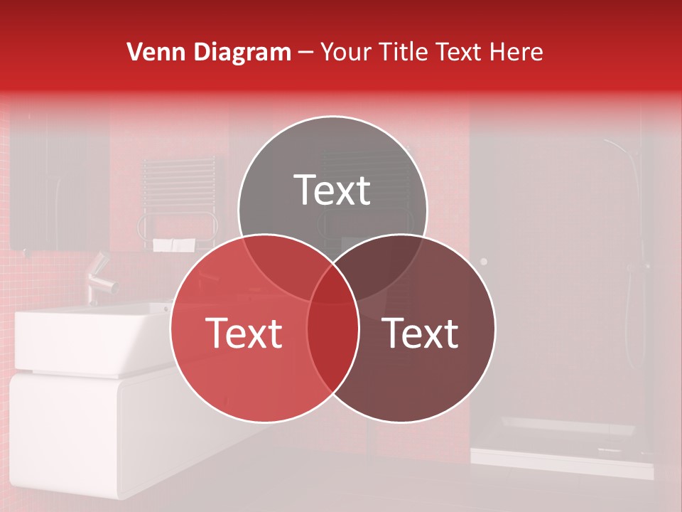 Red Bathroom PowerPoint Template