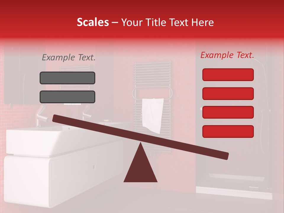 Red Bathroom PowerPoint Template