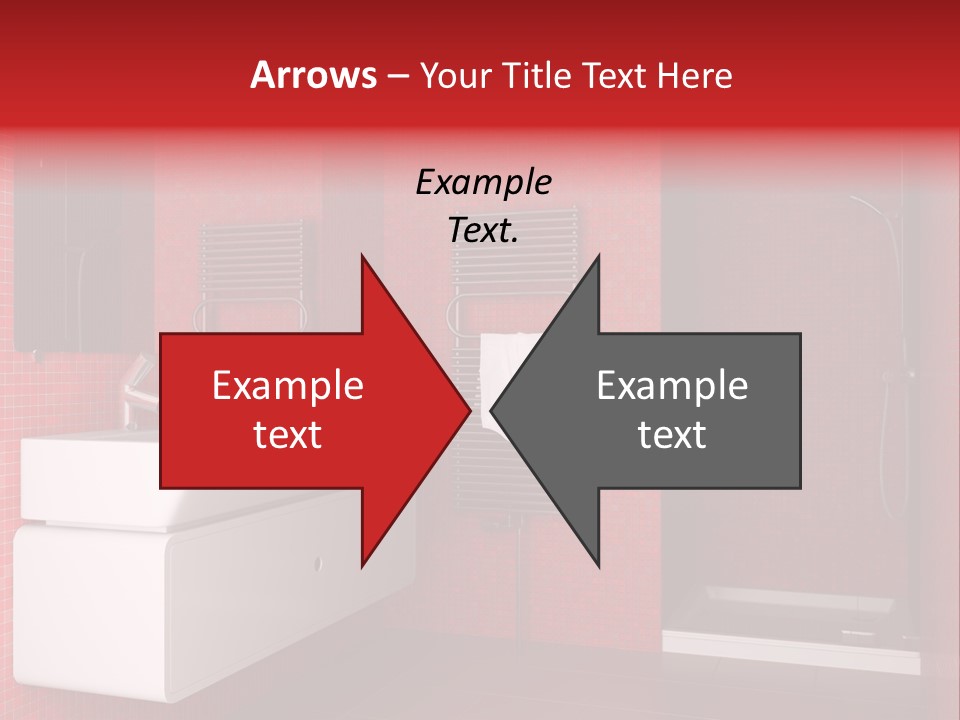 Red Bathroom PowerPoint Template