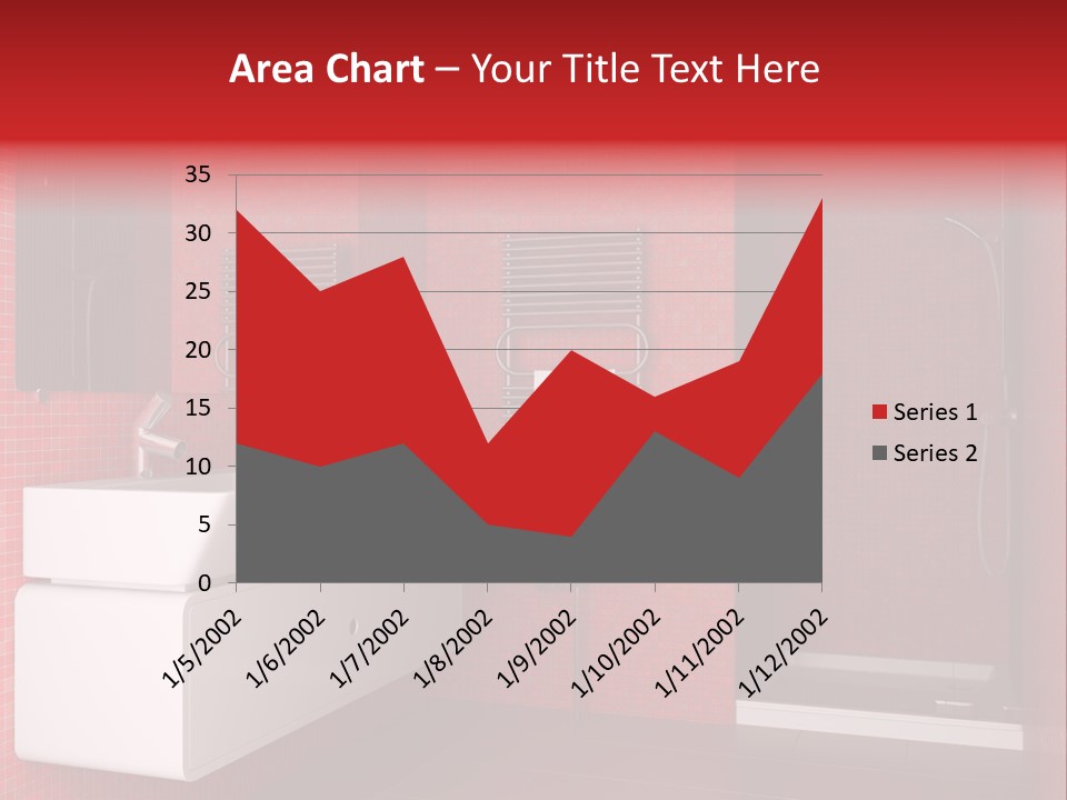 Red Bathroom PowerPoint Template