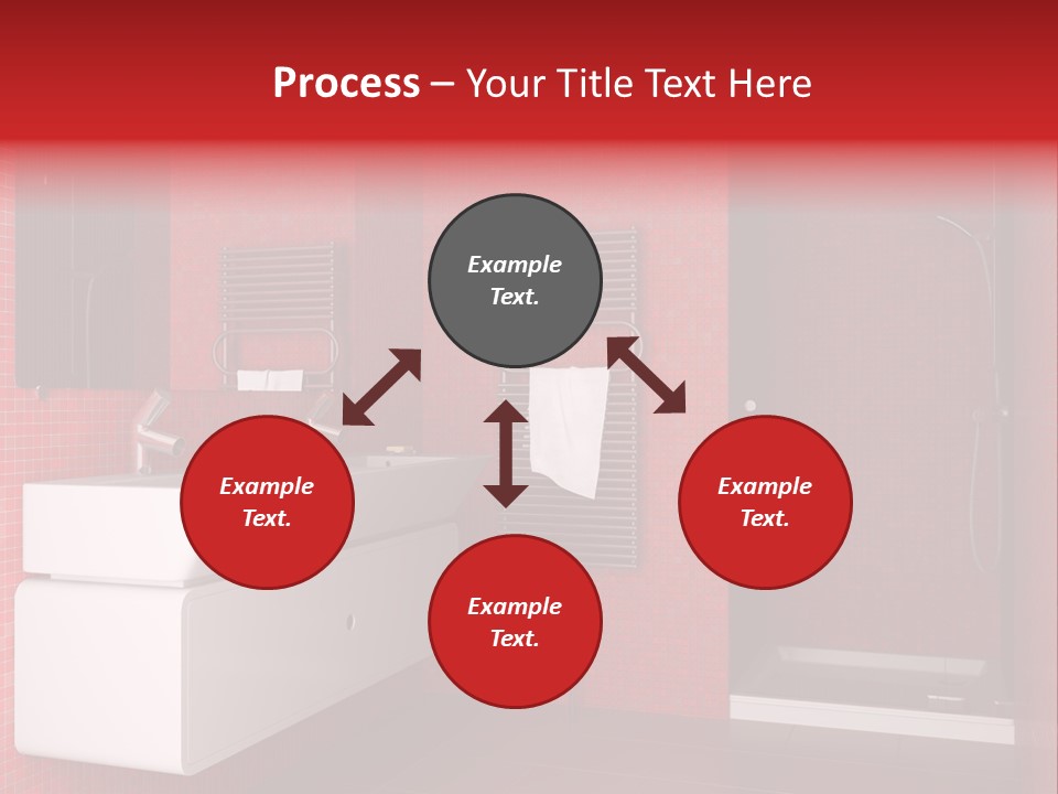 Red Bathroom PowerPoint Template