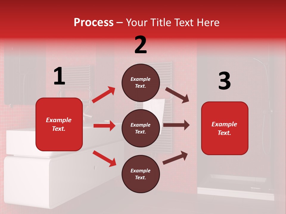 Red Bathroom PowerPoint Template