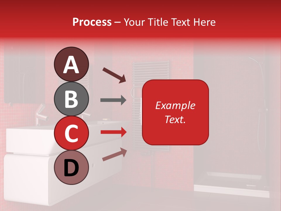 Red Bathroom PowerPoint Template