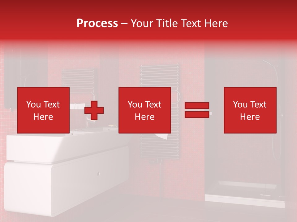Red Bathroom PowerPoint Template