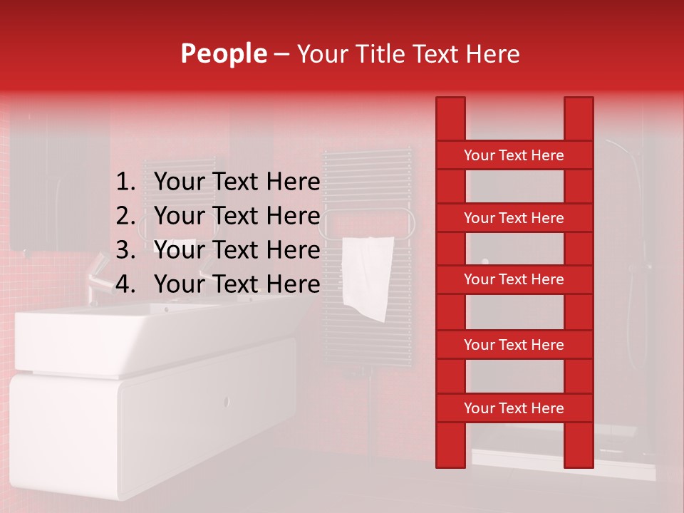 Red Bathroom PowerPoint Template