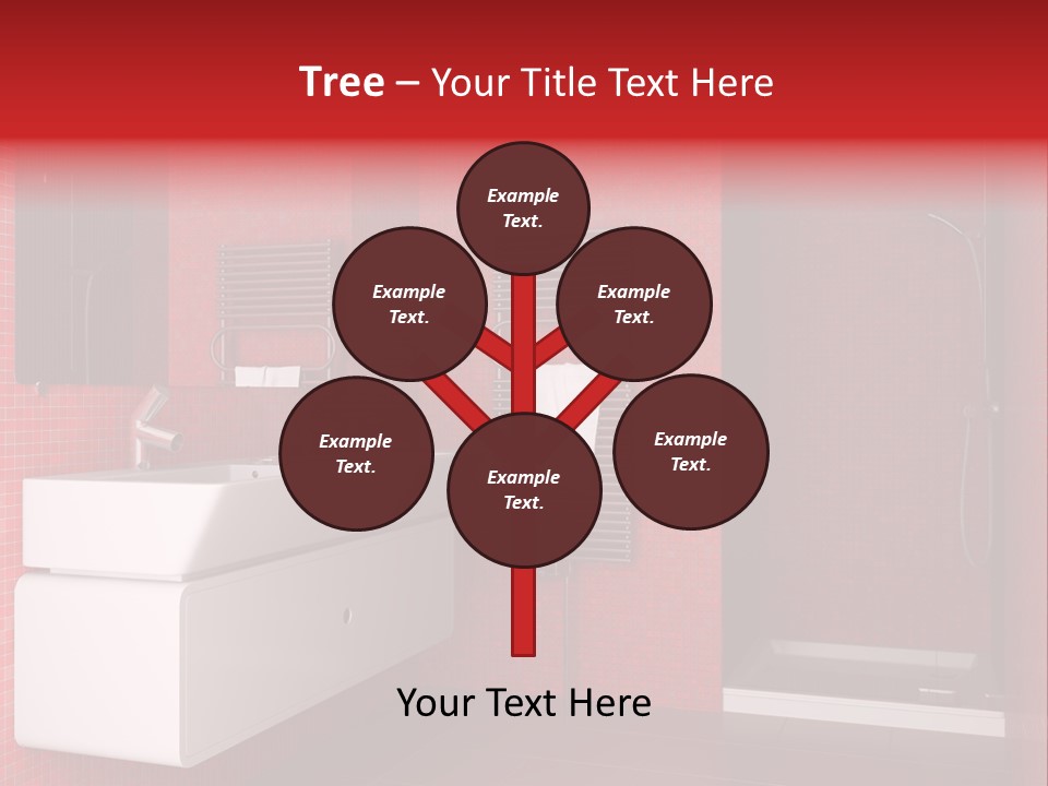 Red Bathroom PowerPoint Template