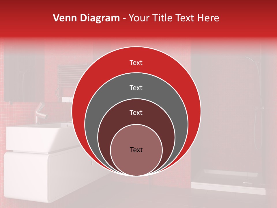 Red Bathroom PowerPoint Template