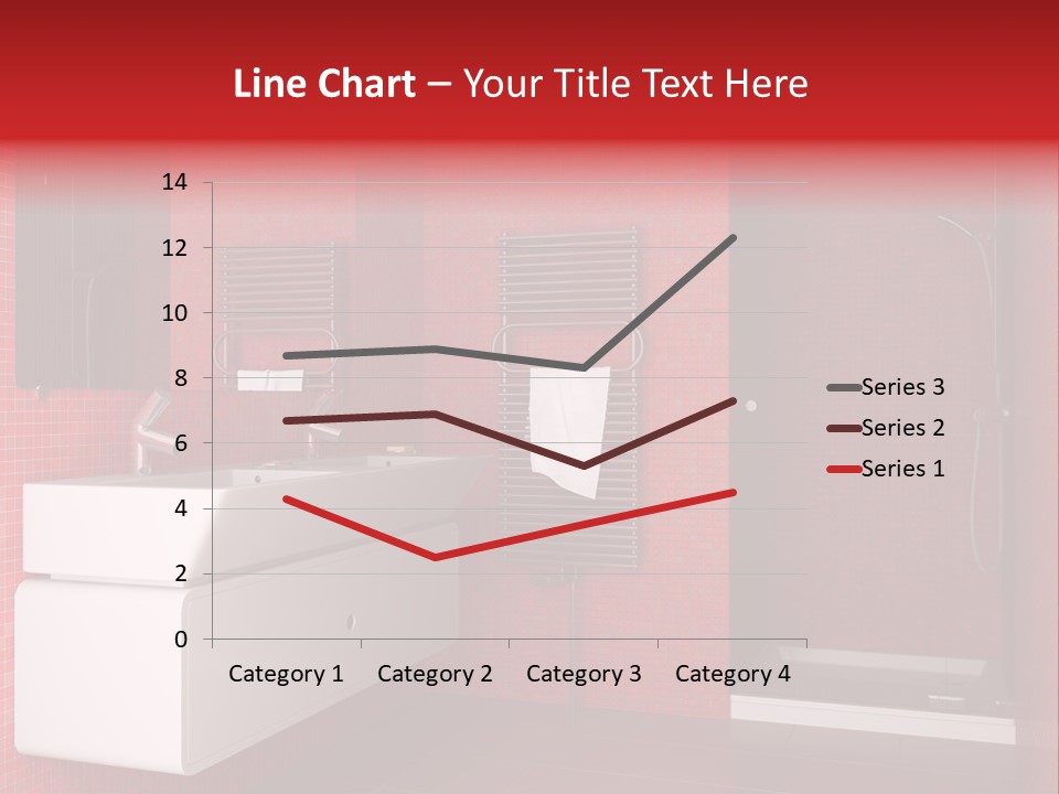 Red Bathroom PowerPoint Template