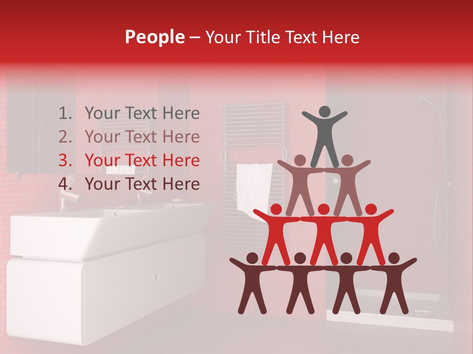 Red Bathroom PowerPoint Template