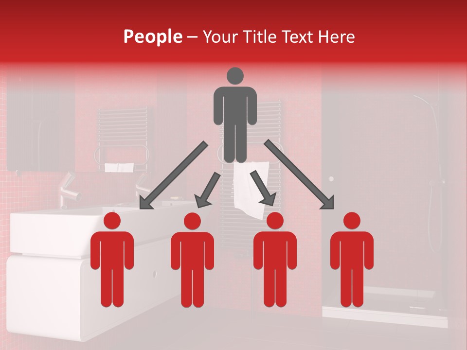 Red Bathroom PowerPoint Template