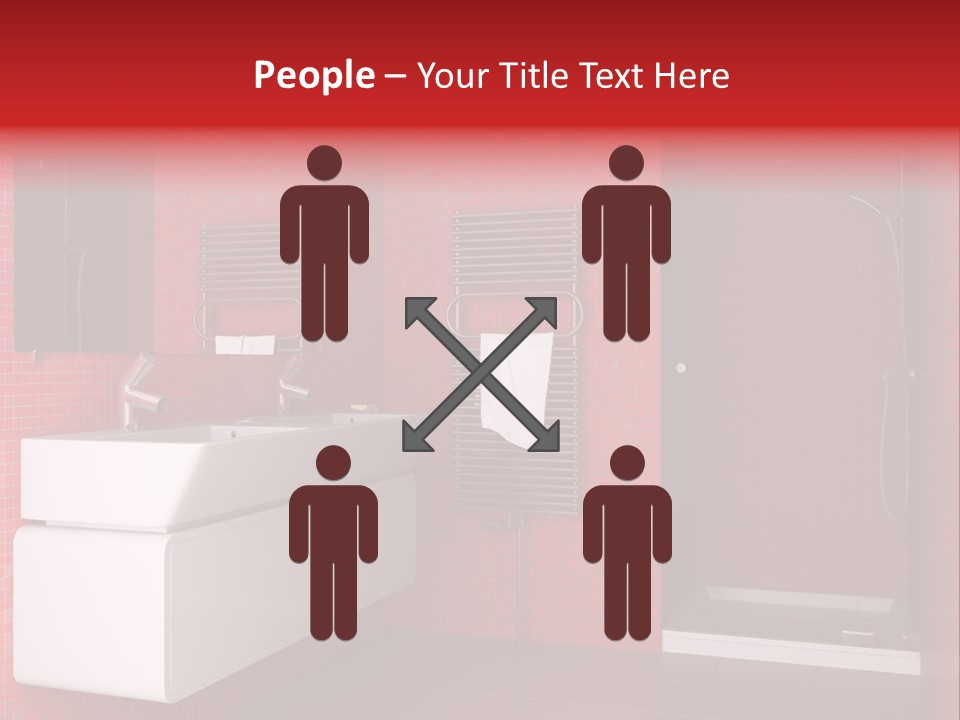 Red Bathroom PowerPoint Template