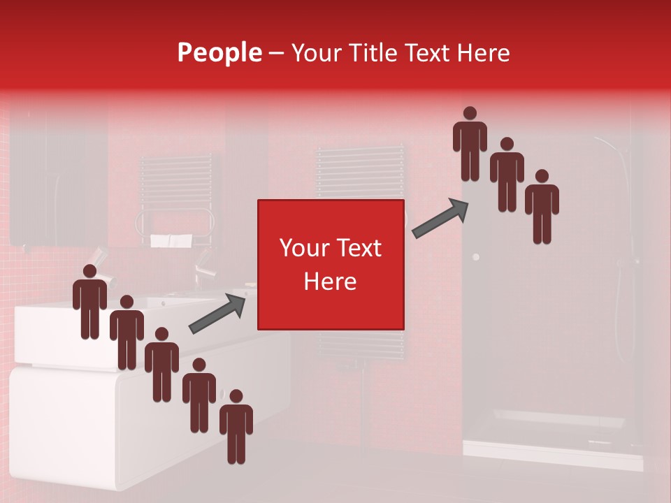 Red Bathroom PowerPoint Template