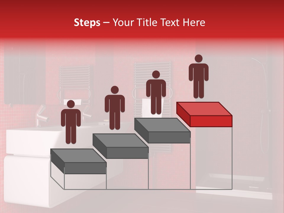 Red Bathroom PowerPoint Template