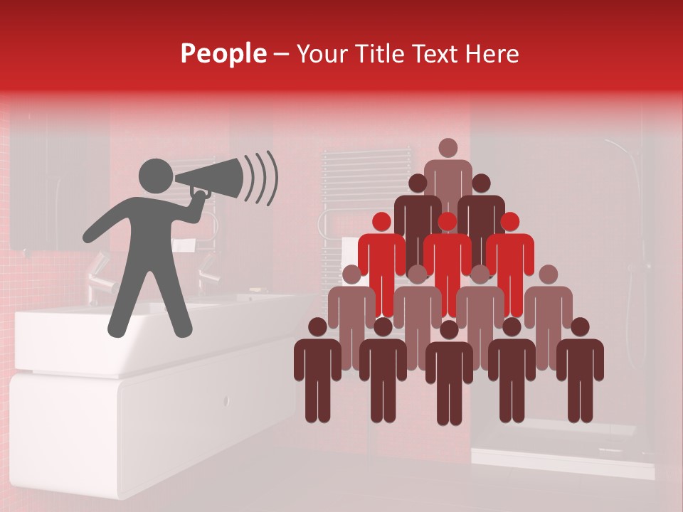 Red Bathroom PowerPoint Template
