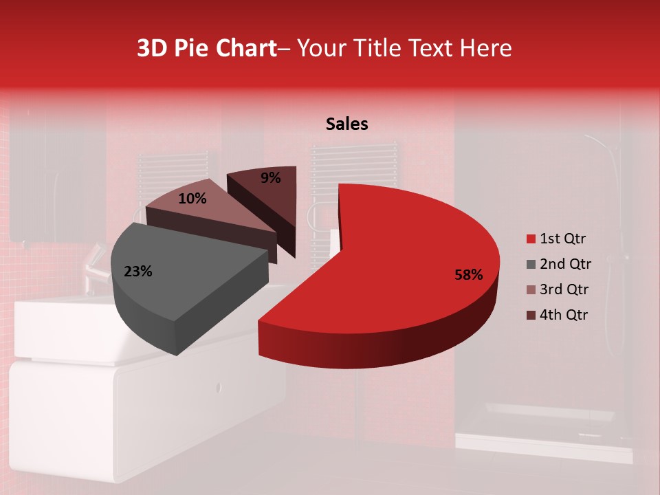 Red Bathroom PowerPoint Template