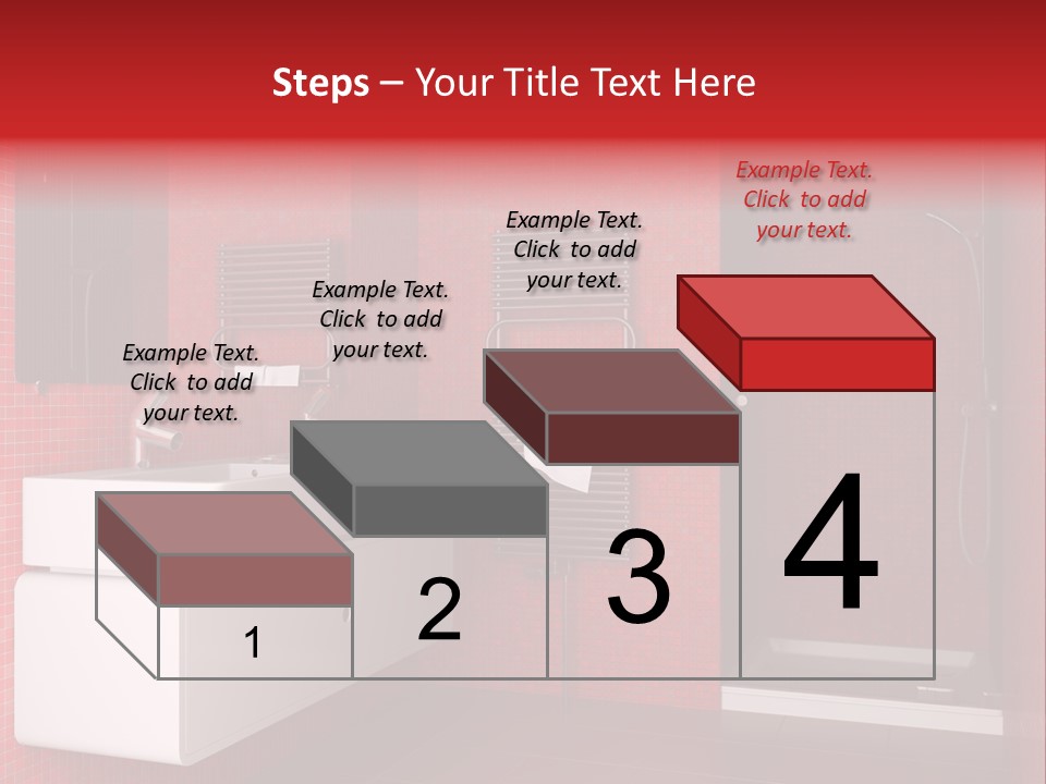 Red Bathroom PowerPoint Template