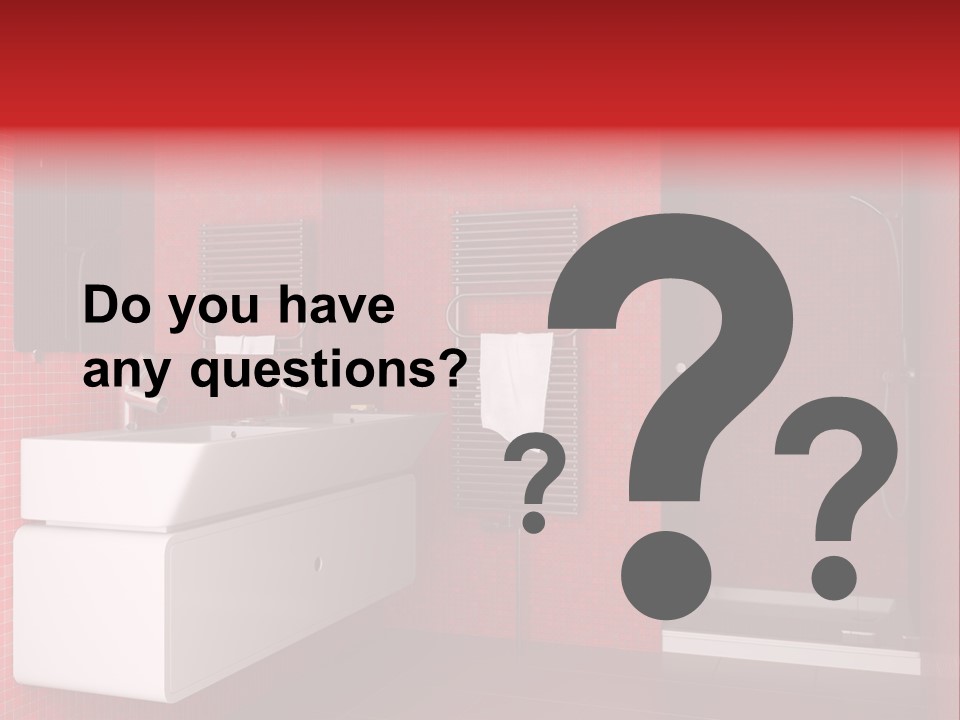 Red Bathroom PowerPoint Template