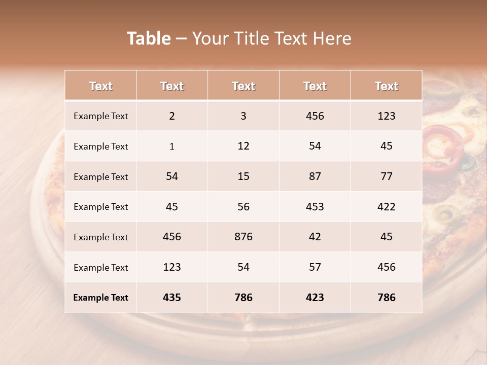 Gluten Free Pizza Dough PowerPoint Template