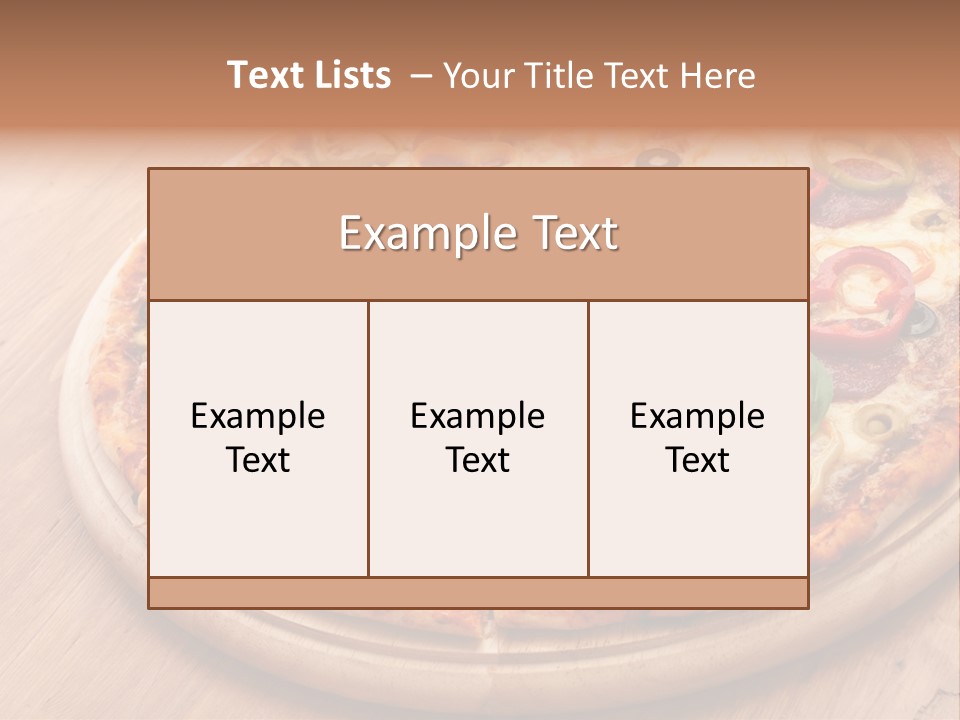 Gluten Free Pizza Dough PowerPoint Template
