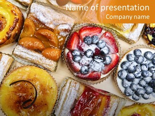 Variety Of Cakes PowerPoint Template