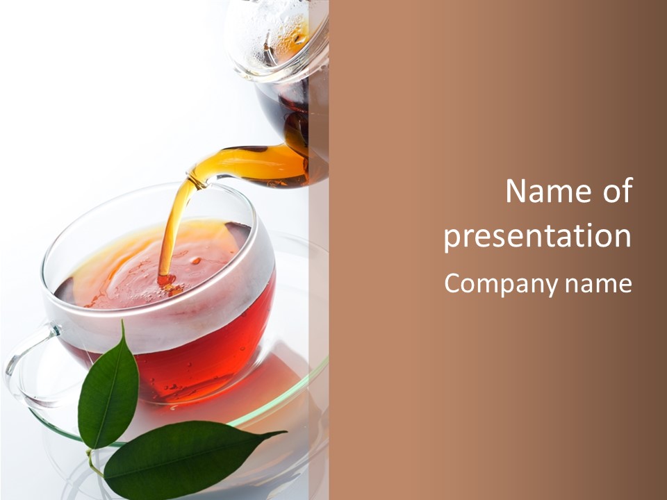 Pouring Tea PowerPoint Template