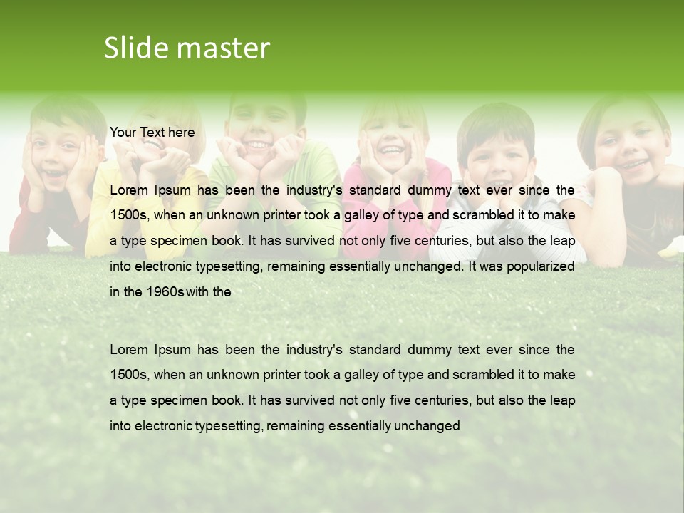 Happy Lying Adolescent PowerPoint Template