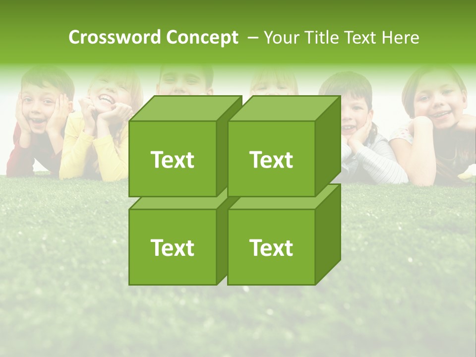 Happy Lying Adolescent PowerPoint Template