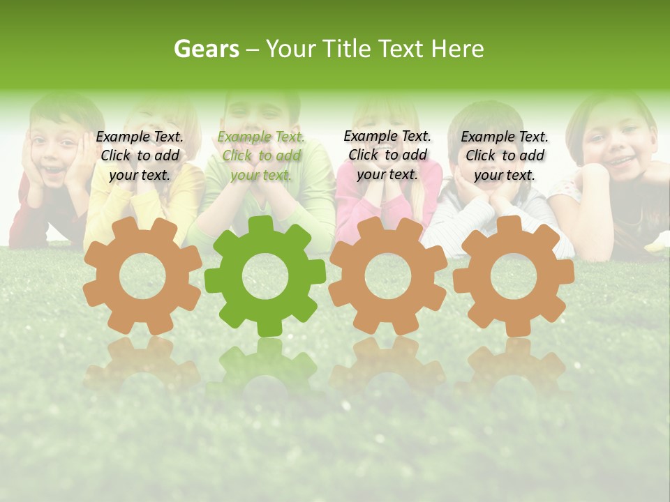 Happy Lying Adolescent PowerPoint Template