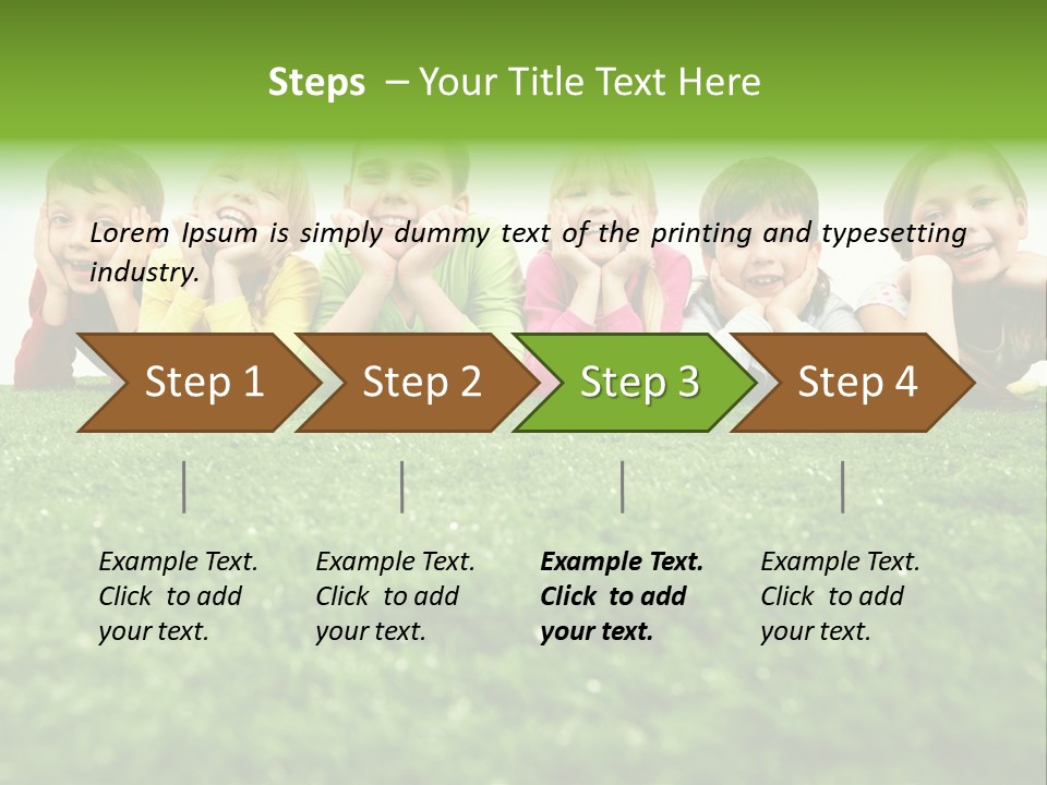 Happy Lying Adolescent PowerPoint Template