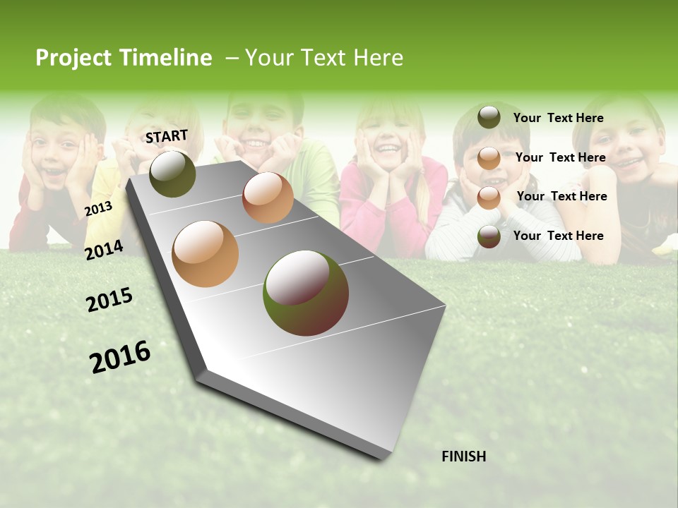 Happy Lying Adolescent PowerPoint Template