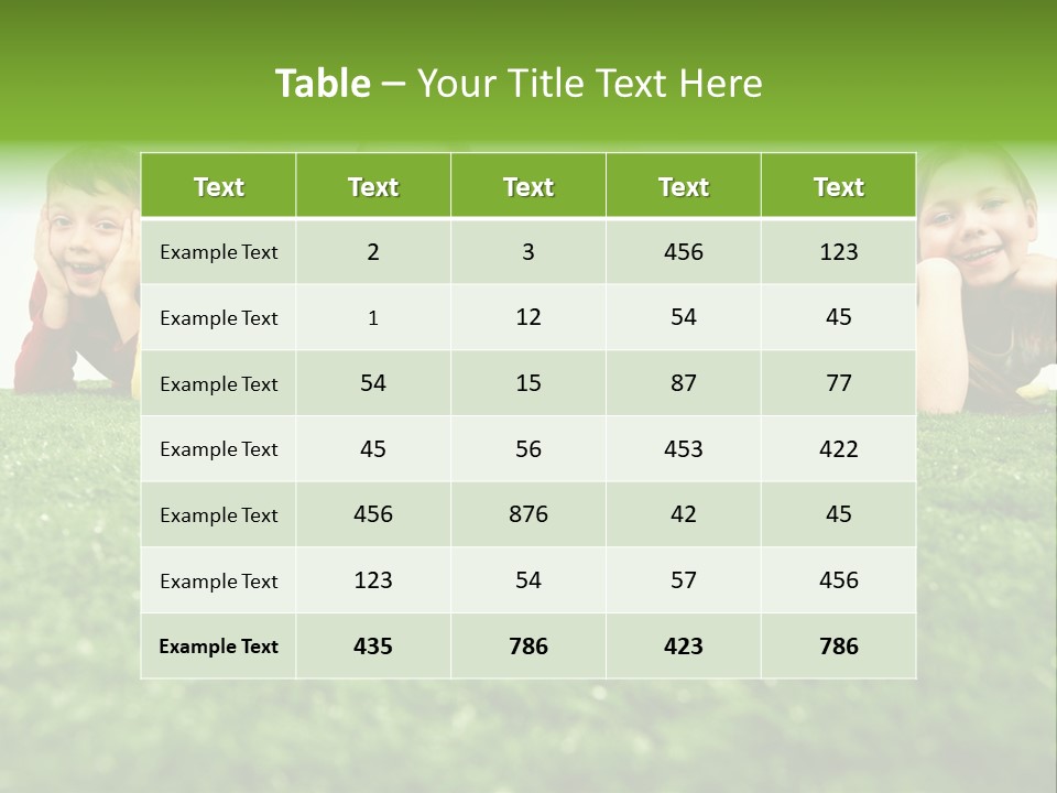 Happy Lying Adolescent PowerPoint Template