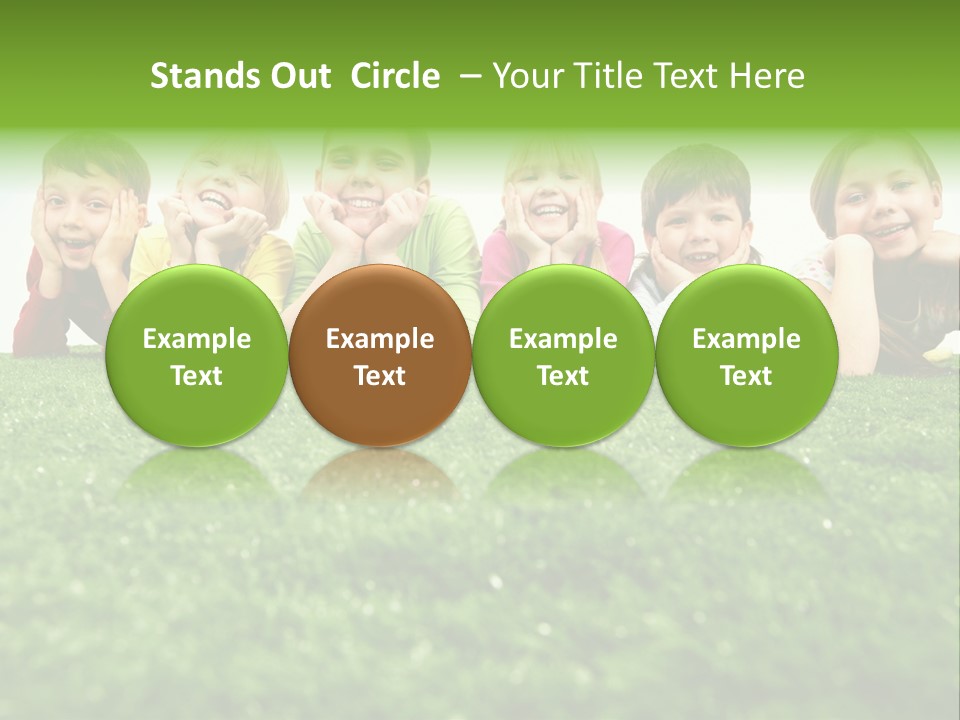 Happy Lying Adolescent PowerPoint Template